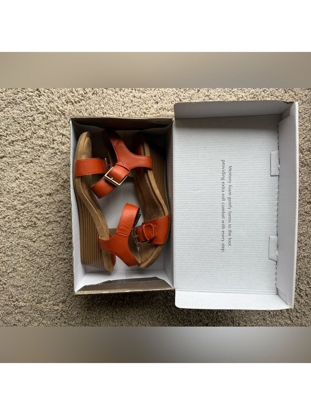 Giani Bernini Terracotta Platform Sandals Memory Foam